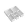 Set of 6 Foldable Fabric Drawer Organisers Cloud White