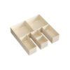 Set of 6 Foldable Fabric Drawer Organisers Sand Beige