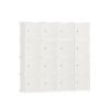 16-Cube Plastic Stackable Storage Unit Cream White