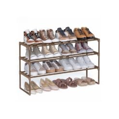 3-Tier Shoe Rack Fits 16 to 20 Pairs 30 x 92 x 55 cm Walnut Brown