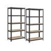 Set of 2 Heavy Duty Shelving Units Load Capacity 875 kg