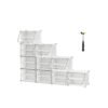 10-Slot Modular Storage Organiser Unit White