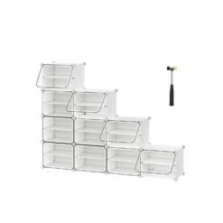 10-Slot Modular Storage Organiser Unit White