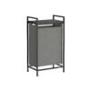 47 L Pull-Out Laundry Basket Slate Grey and Charcoal Grey