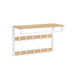 Wall Mounted Coat Rack with 10 Hooks