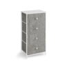 4 Fabric Drawers with Metal Frame Light Grey and White