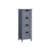 Bathroom Floor Storage Cabinet with 4 Drawers Slate Grey