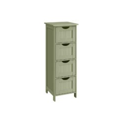 Bathroom Floor Storage Cabinet with 4 Drawers Laurel Green