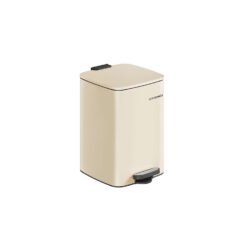 20 L Steel Kitchen Pedal Bin with Inner Bucket Sand Beige