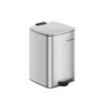 20 L Steel Kitchen Bin with Inner Bucket Metallic Silver