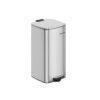 30 L Steel Kitchen Bin with Inner Bucket Metallic Silver
