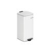 30 L Steel Kitchen Bin with Inner Bucket Cloud White