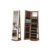 Jewellery Cabinet with Mirror and LED Lights Rustic Brown