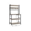 80 cm Wide Kitchen Storage Rack Greige and Ink Black