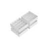 Set of 4 Drawer Organisers with 80 Compartments Cloud White