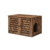Cat Litter Box Enclosure with Removable Divider Rustic Brown