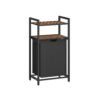 Laundry Basket 65 L Capacity Rustic Brown and Black