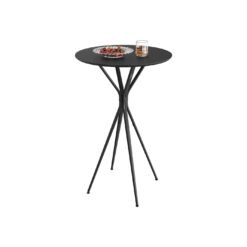 Round Cocktail Table Ink Black and Matte Black