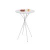 Round Cocktail Table Cloud White and Matte White
