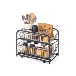 2-Tier Under Sink Storage Organiser with Sliding Basket Drawers