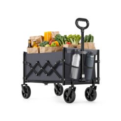 Foldable Camping Trolley with 4 Reinforced Wheels