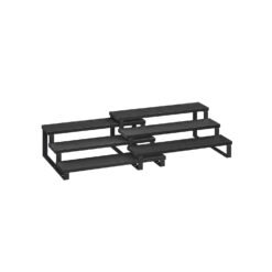 3-Tier Extendable Cabinet Shelf Organisers Set of 2Black