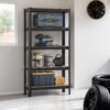 5-Tier Storage Shelves, Shelving Unit, 30 x 75 x 150 cm