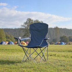 Set of 2 Folding Camping Chairs, Heavy-Duty Outdoor Chairs, with Cup Holder