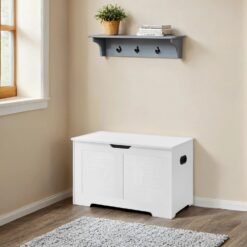 Storage Chest, Storage Trunk with 2 Safety Hinges, Storage Bench