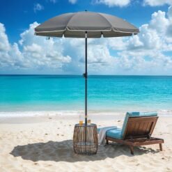 160 cm Parasol, Garden Umbrella, UPF 50+