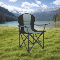 Camping Chair, Folding Outdoor Chair with Padded Seat, Cup Holder