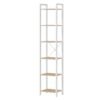 6-Tier Tall Bookshelf, Narrow Bookcase with Steel Frame, Skinny Book Shelf for Living Room