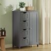 Bathroom Floor Storage Cabinet, Bathroom Storage Unit with 4 Drawers, Freestanding Bathroom Cabinet with 1 Door
