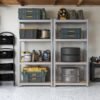 Garage Storage Shelving Set of 2, 40 x 80 x 160 cm, Silver