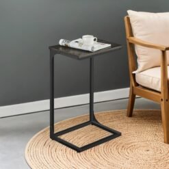 C-Shaped End Tables, Set of 2, Sides Table for Sofa