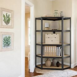 Corner Shelf 5-Tier, Garage Shelving, Heavy Duty Metal Shelving Unit