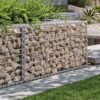 Gabion, metal gabion with mesh 100 x 50 x 30 cm, set of 2
