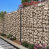 Gabions, Metal Gabion Cage Basket with 100 x 95 x 30 cm Mesh for Stones, set of 2