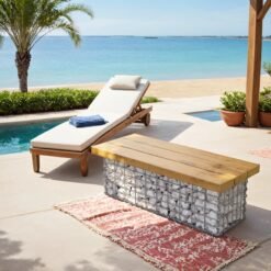 Metal Gabion Cages with 100 x 30 x 30 cm Mesh for Stones, set of 4