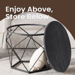 VASAGLE Round Coffee Tables, Set of 2 Side Tables, Modern Style