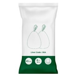 Pre-Separated Bin Bags, Drawstring Trash Bags for 8-Gallon (30 L) Trash Bins, 1 Roll