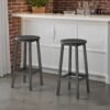 Bar Stools Set of 2, Kitchen Stools, Bar Chairs Footrest
