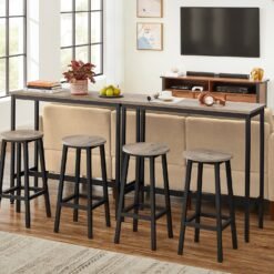 Bar Stools Set of 2, Kitchen Stools, Bar Chairs Footrest