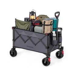 Foldable Trolley with Handle 150 L Holds up to 150 kg Slate Grey