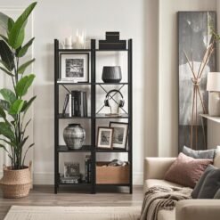 5-Tier Storage Shelf, Freestanding Bookcase for Home Office, Living Room
