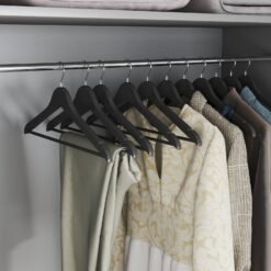 Solid Wood Hanger, Set of 20, with Shoulder Grooves