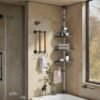 Shower Caddy, Telescopic Corner Shower Shelf for Bathroom, Stainless Steel