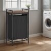 Laundry Hamper, Laundry Basket with Pull-Out Liner, Shelf