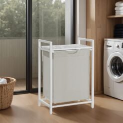 Laundry Hamper, Laundry Basket with Pull-Out Liner, Shelf