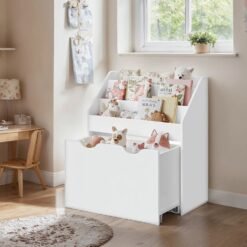 Toy Storage Rack, Kids Bookshelf and Toy Organiser with 3 Shelves, for Children's Room and Playroom